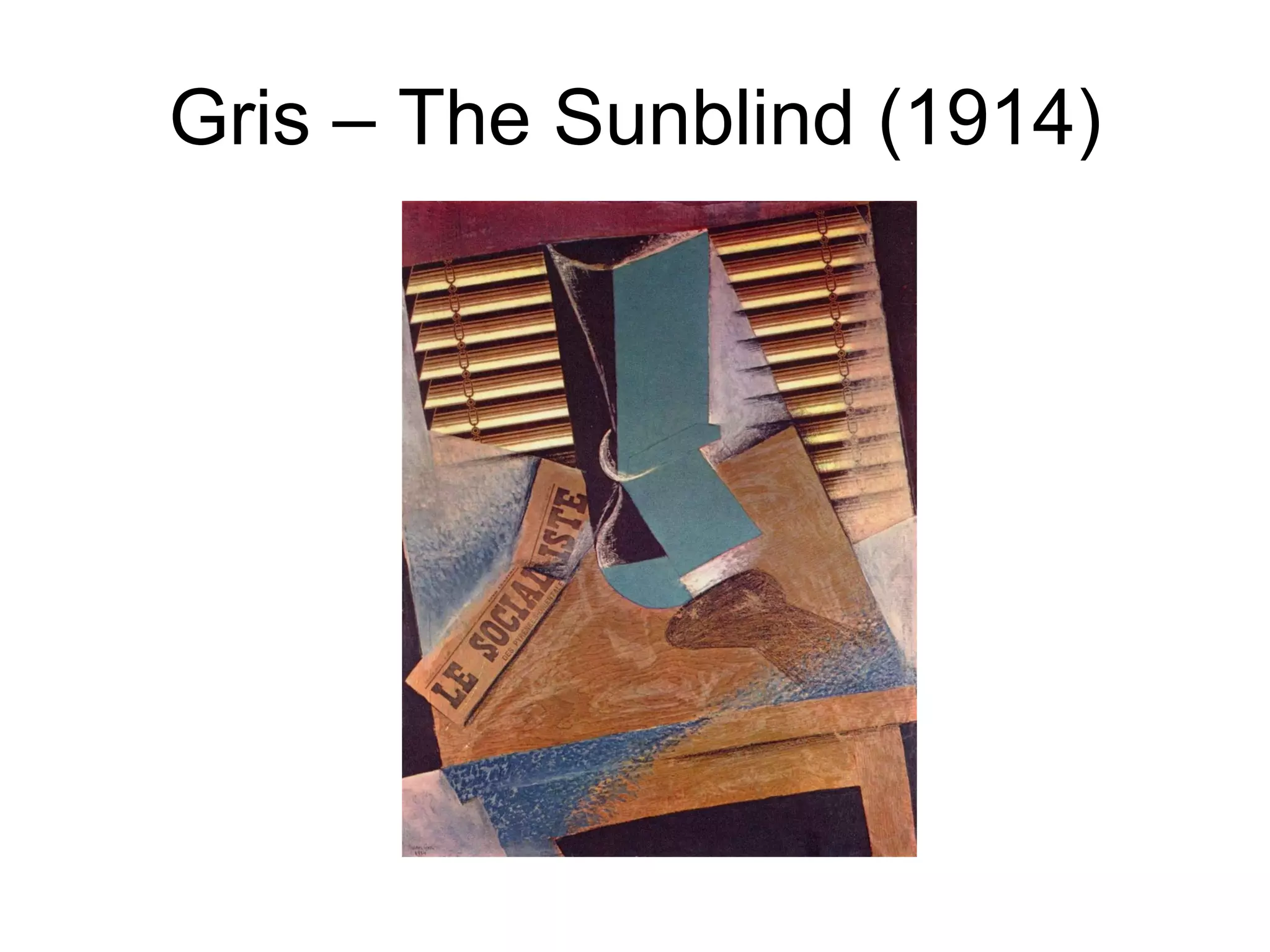 Gris – The Sunblind (1914) 