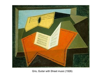 Gris, Guitar with Sheet music (1926) 