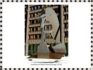 Escultura no Daley Plaza (Chicago, EUA). 