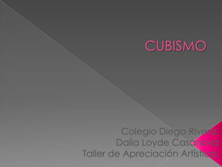 CUBISMO Colegio Diego Rivera. Dalia Loyde Casanova Taller de Apreciación Artística.  