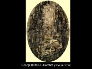 George BRAQUE. Hombre y violin. 1912
 