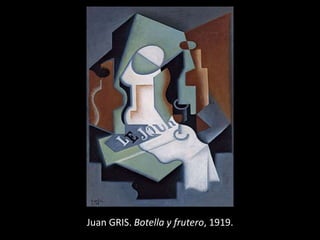 Juan GRIS. Botella y frutero, 1919.