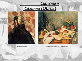 Cubismo –
Cézanne (Obras)
Auto-Retrato Rideau, Cruchon et Compotier
 