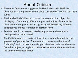 Cubism powerpoint | PPTX