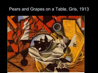 Pears and Grapes on a Table, Gris, 1913 