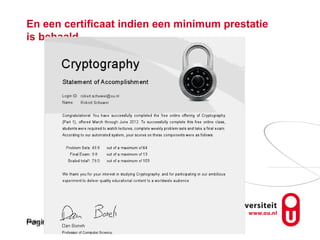 Pagina 22Pagina 22
En een certificaat indien een minimum prestatie
is behaald
 