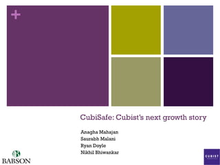+
CubiSafe: Cubist’s next growth story
Anagha Mahajan
Saurabh Malani
Ryan Doyle
Nikhil Bhiwankar
 