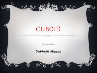 CUBOID
Presented By:-
Subhajit Manna
 