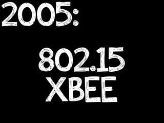 2005:
  802.15
  XBEE
 