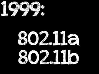 1999:
  802.11a
  802.11b
 