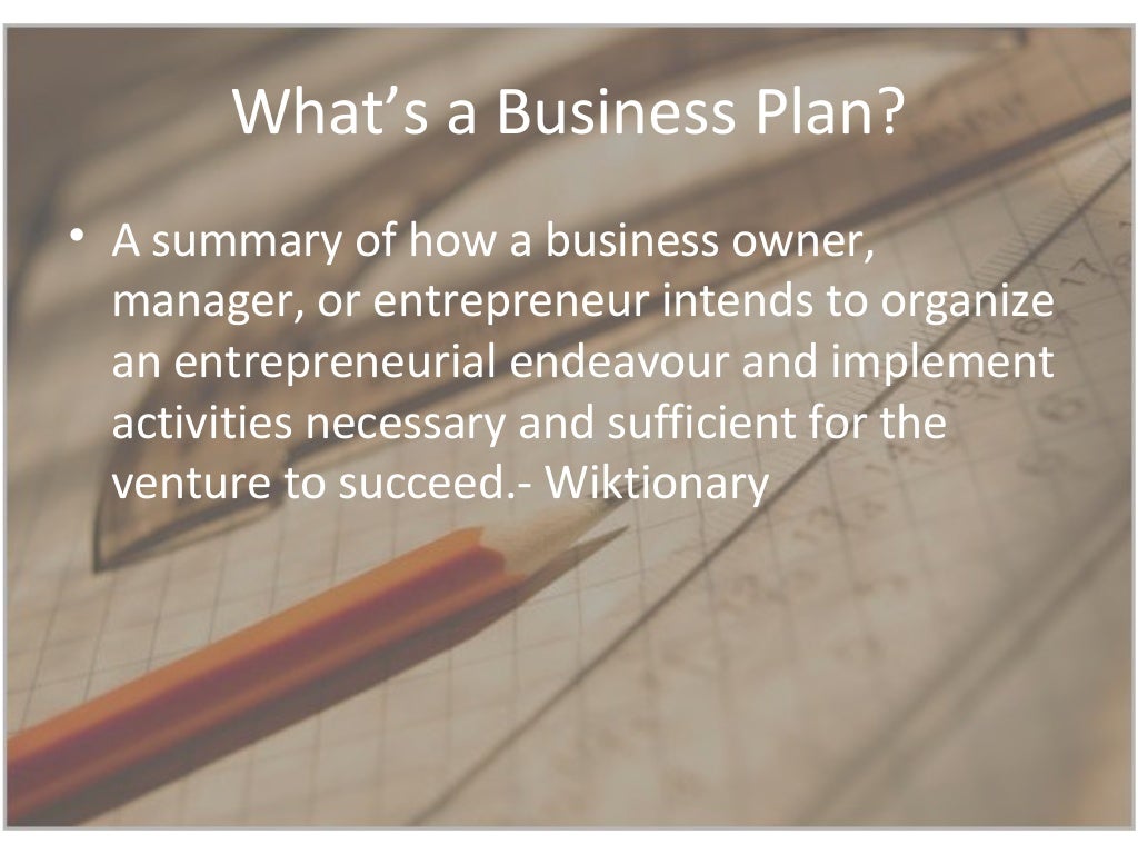 Parts of a business plan picture