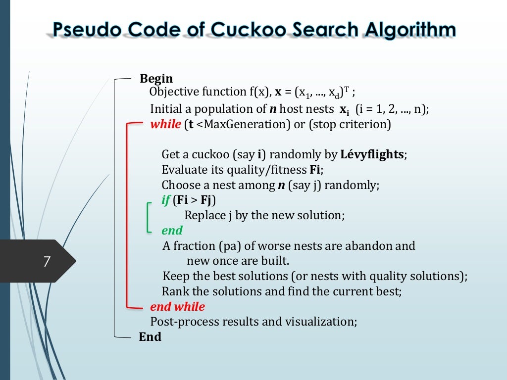 Cuckoo search