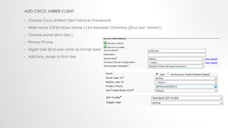 Cucm and im&presence server integration | PPTX