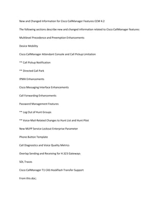 Cucm comparison doc | DOC