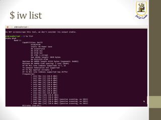 $ iw list
 