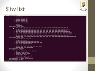 $ iw list
 