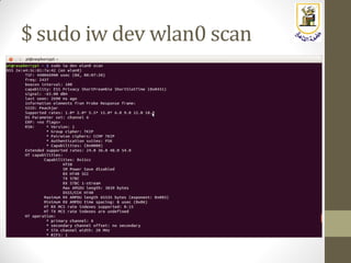 $ sudo iw dev wlan0 scan
 