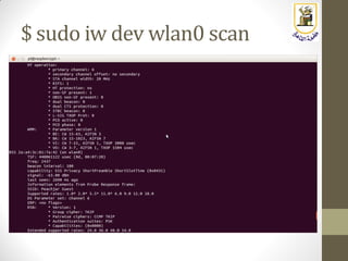$ sudo iw dev wlan0 scan
 