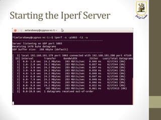Starting the Iperf Server
 