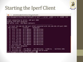 Starting the Iperf Client
 