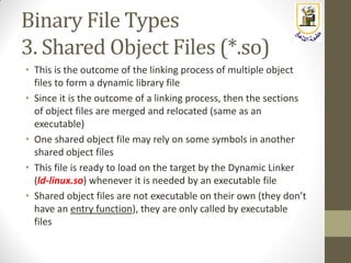 Embedded Systems: Lecture 14: Introduction to GNU Toolchain (Binary ...