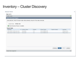 Inventory – Cluster Discovery
 