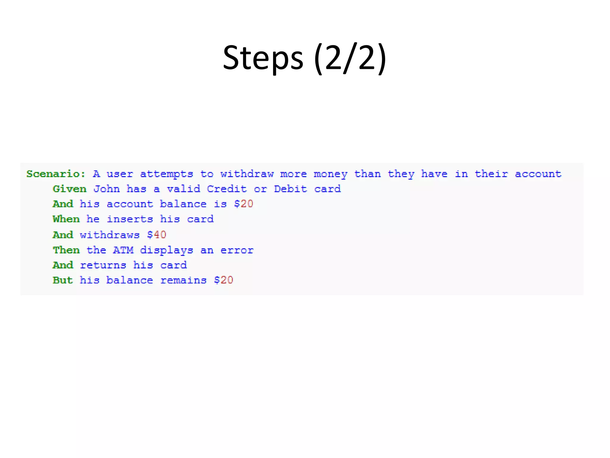 Steps (2/2)
 