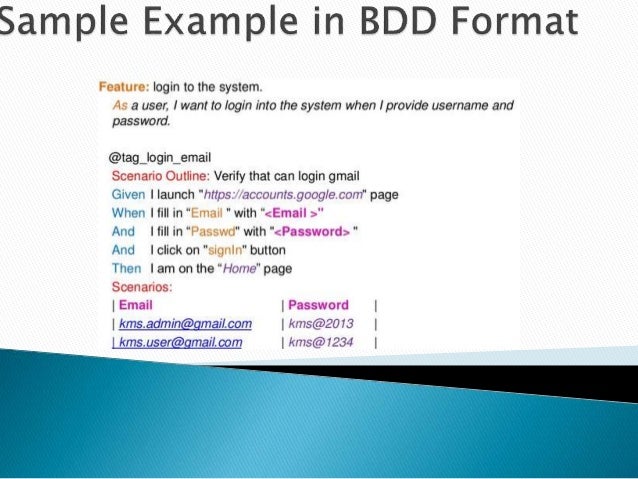 Cucumber & gherkin language syntax diagram examples 