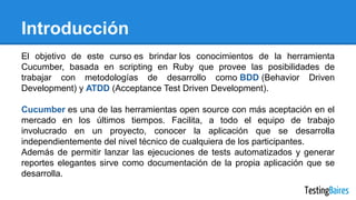 Cucumber - Curso de Automatización de Pruebas | PPT