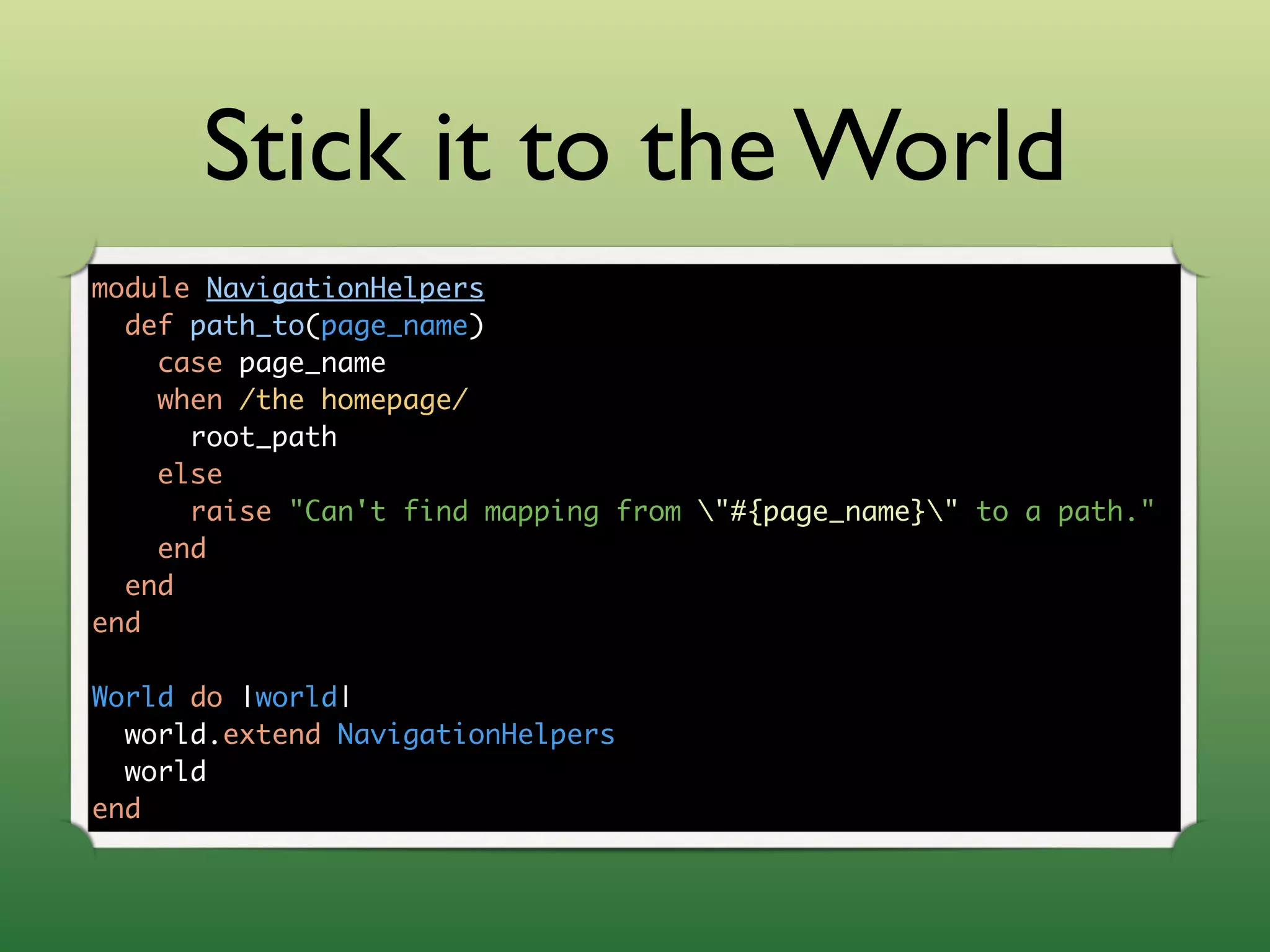 Outside-in Development with Cucumber and Rspec