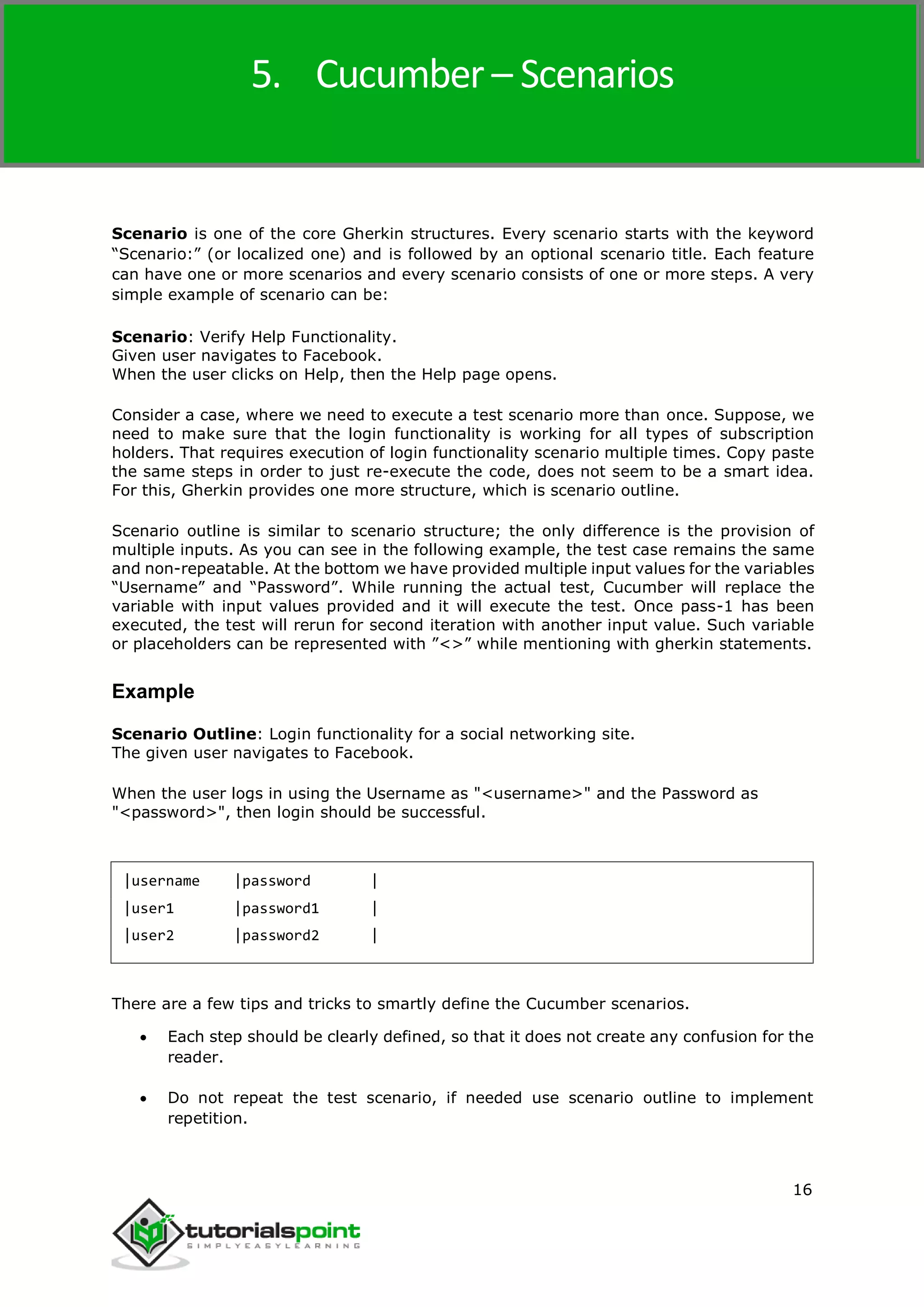 Cucumber tutorial | PDF