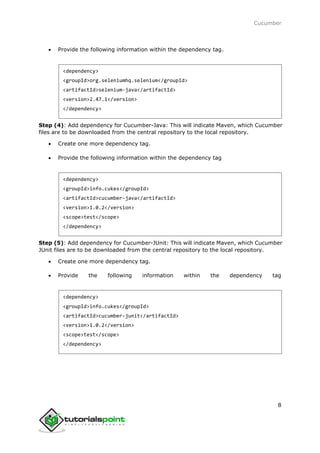 Cucumber tutorial | PDF