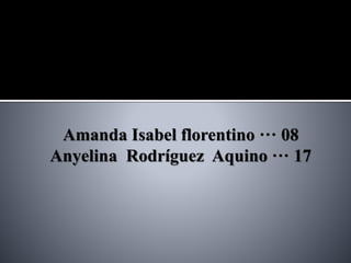 Amanda Isabel florentino ··· 08
Anyelina Rodríguez Aquino ··· 17
 
