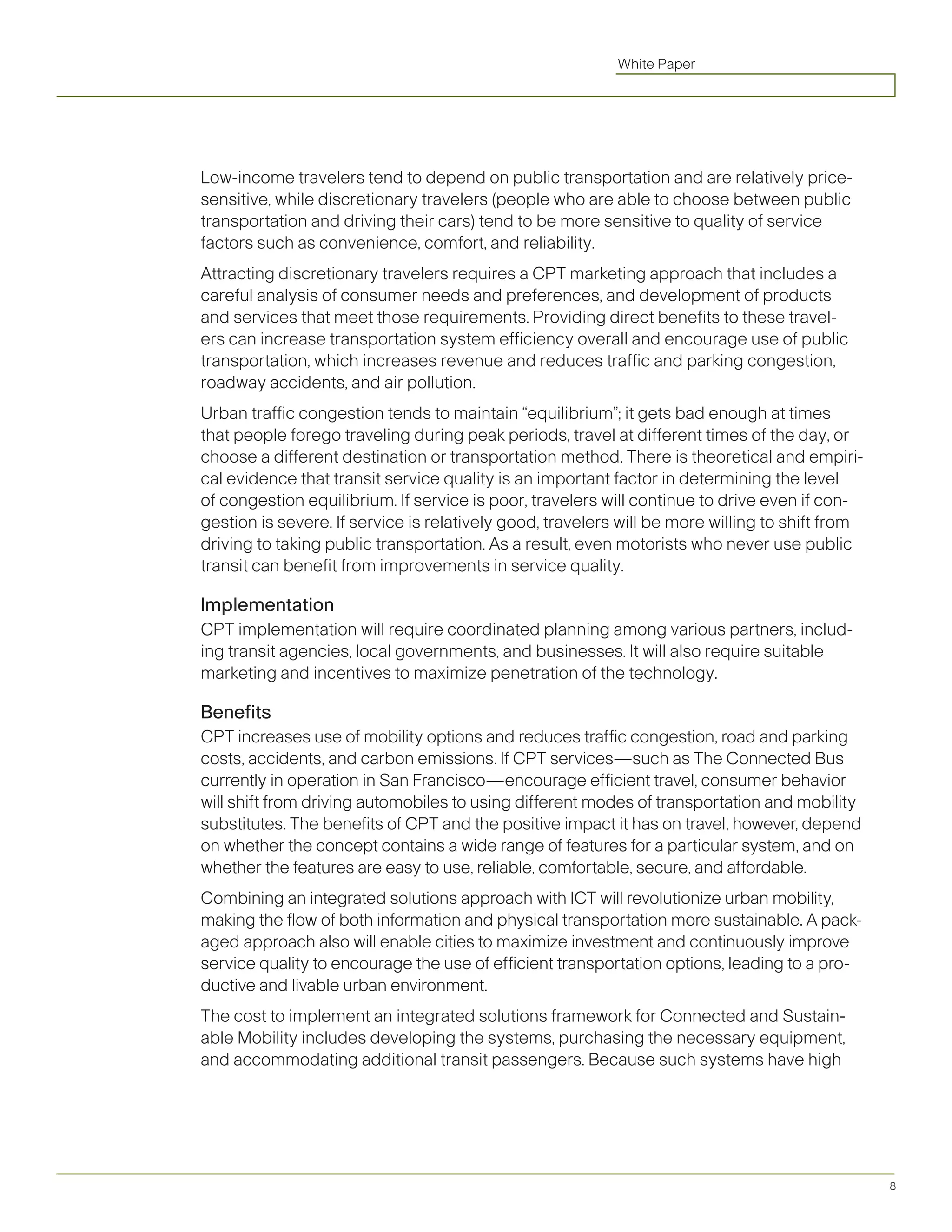 Connected and Sustainable Mobility Whitepaper