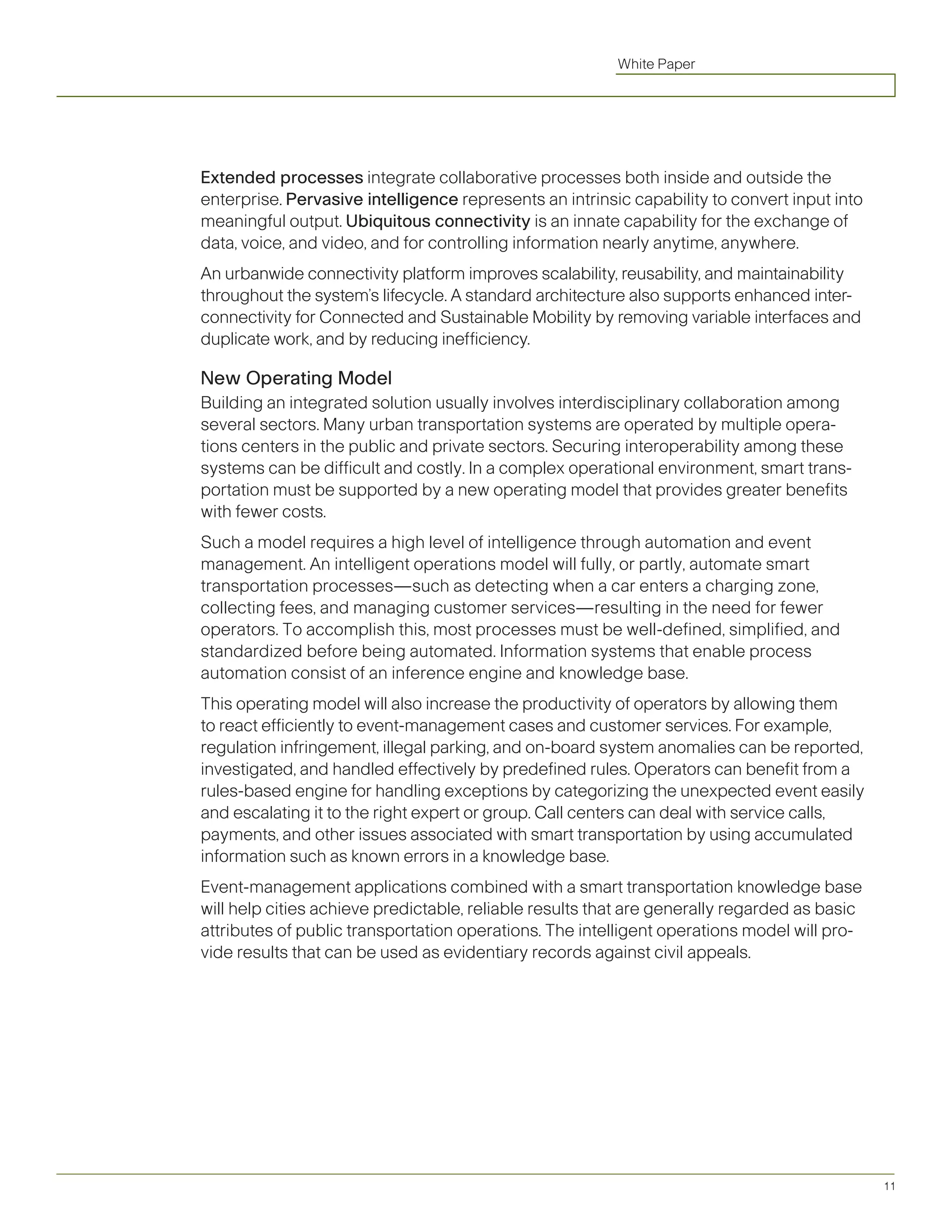 Connected and Sustainable Mobility Whitepaper