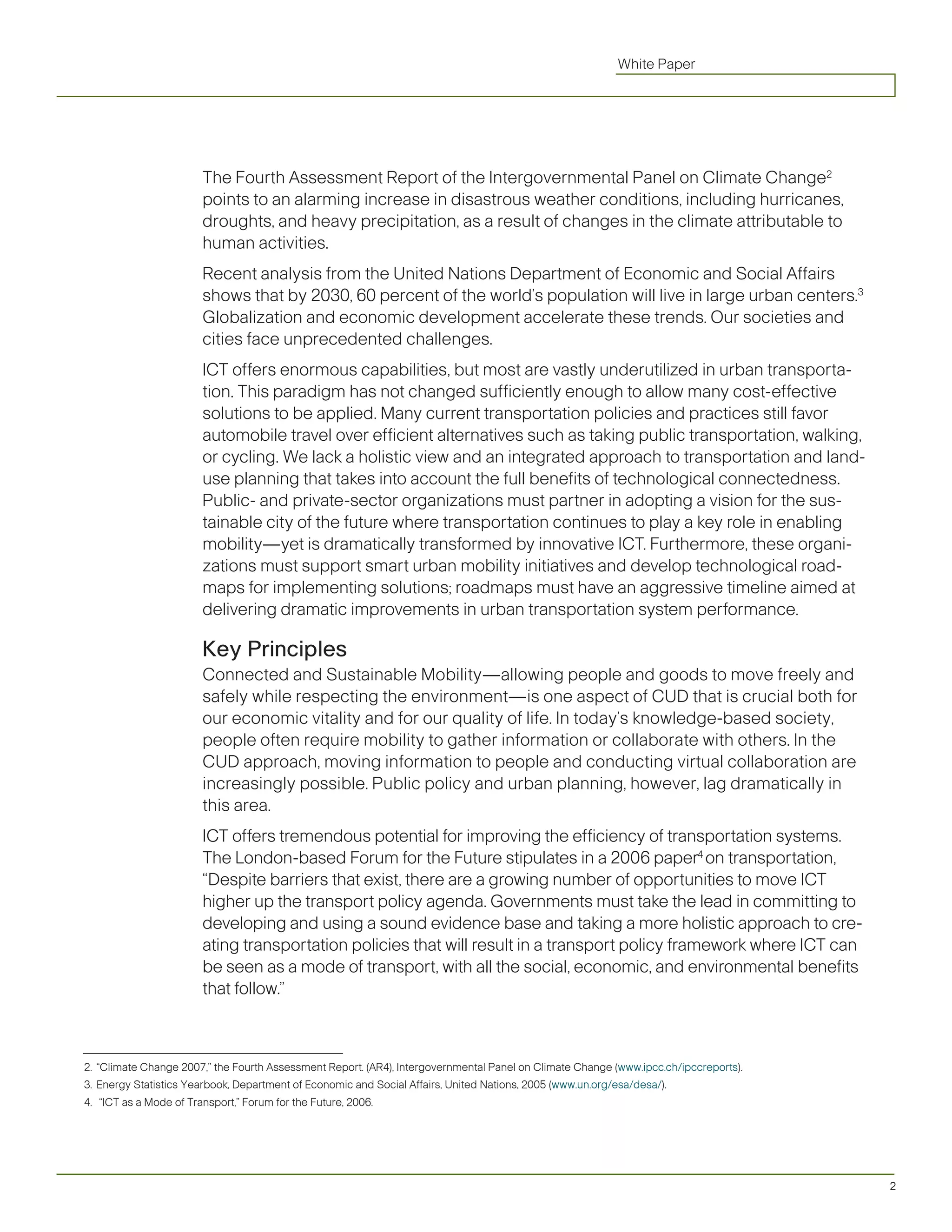 Connected and Sustainable Mobility Whitepaper