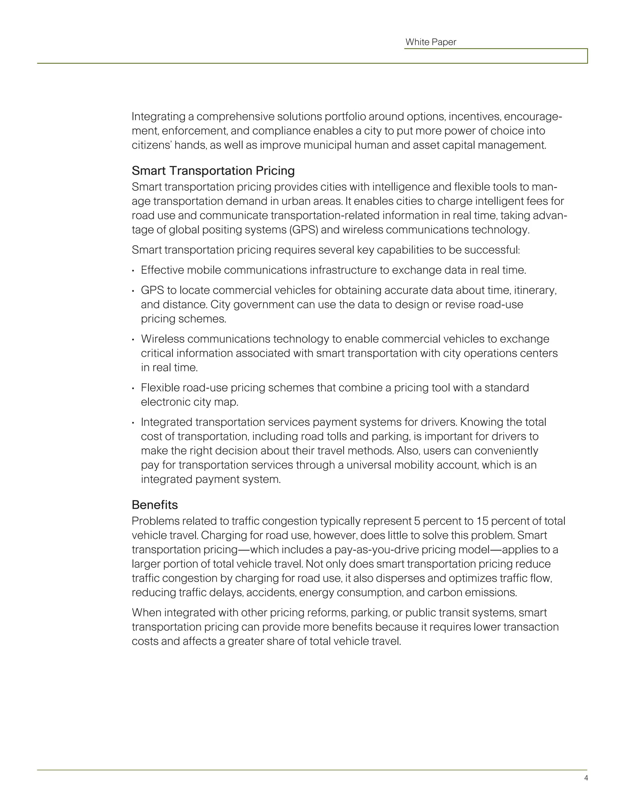 Connected and Sustainable Mobility Whitepaper