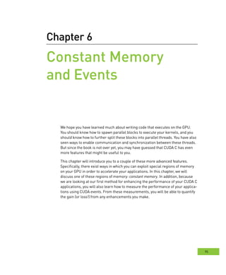 CUDA by Example : Constant Memory and Events : Notes | PDF