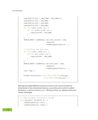 CUDA by Example : Texture Memory : Notes | PDF