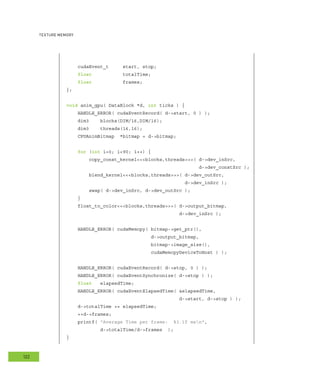 CUDA by Example : Texture Memory : Notes | PDF