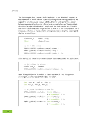 CUDA by Example : Streams : Notes | PDF