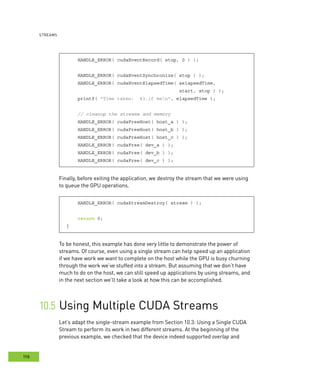 CUDA by Example : Streams : Notes | PDF