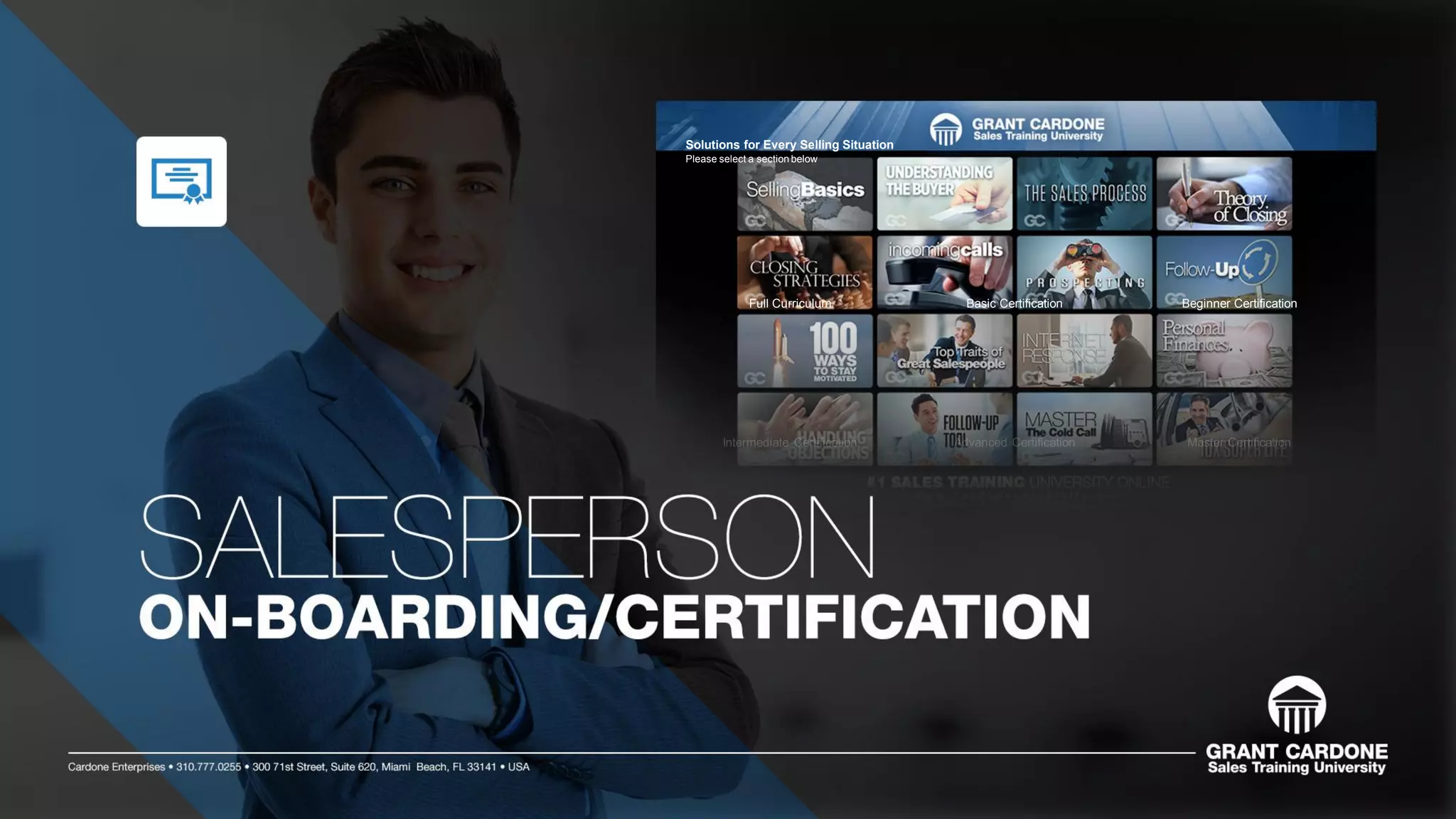 Solutions for Every Selling Situation
Please select a section below
Full Curriculum Basic Certification Beginner Certification
 