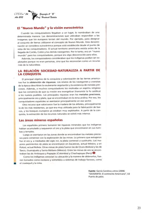 CPEM n º 34 Geografía 4º “B”
Año 2015 Prof: Hantusch Natalia
23
Fuente: García Carolina y otros (2008)
“GEOGRAFÍA. El continente Americano”, Ed
Puerto de palos.
 