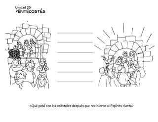 PENTECOSTÉS
¿Qué pasó con los apóstoles después que recibieron al Espíritu Santo?
Unidad 20
 