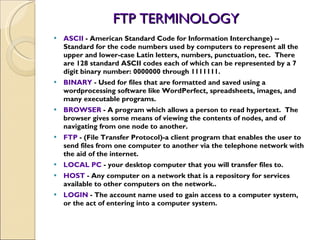 Using an FTP client - Client server computing | PPT