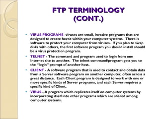 Using an FTP client - Client server computing | PPT