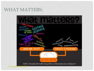 WHAT MATTERS:




 http://venspired.com/?p=2804
 