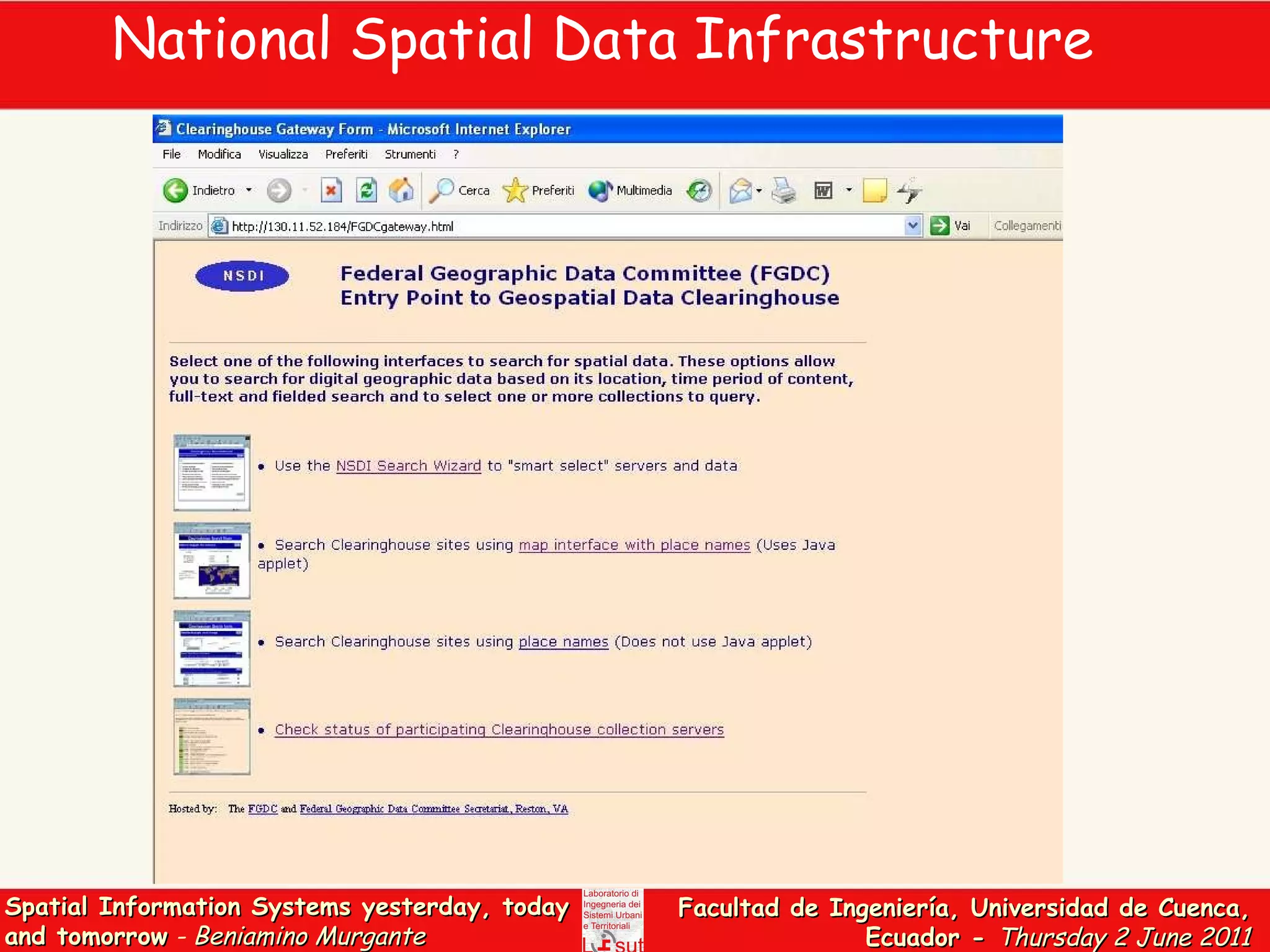 National Spatial Data Infrastructure 