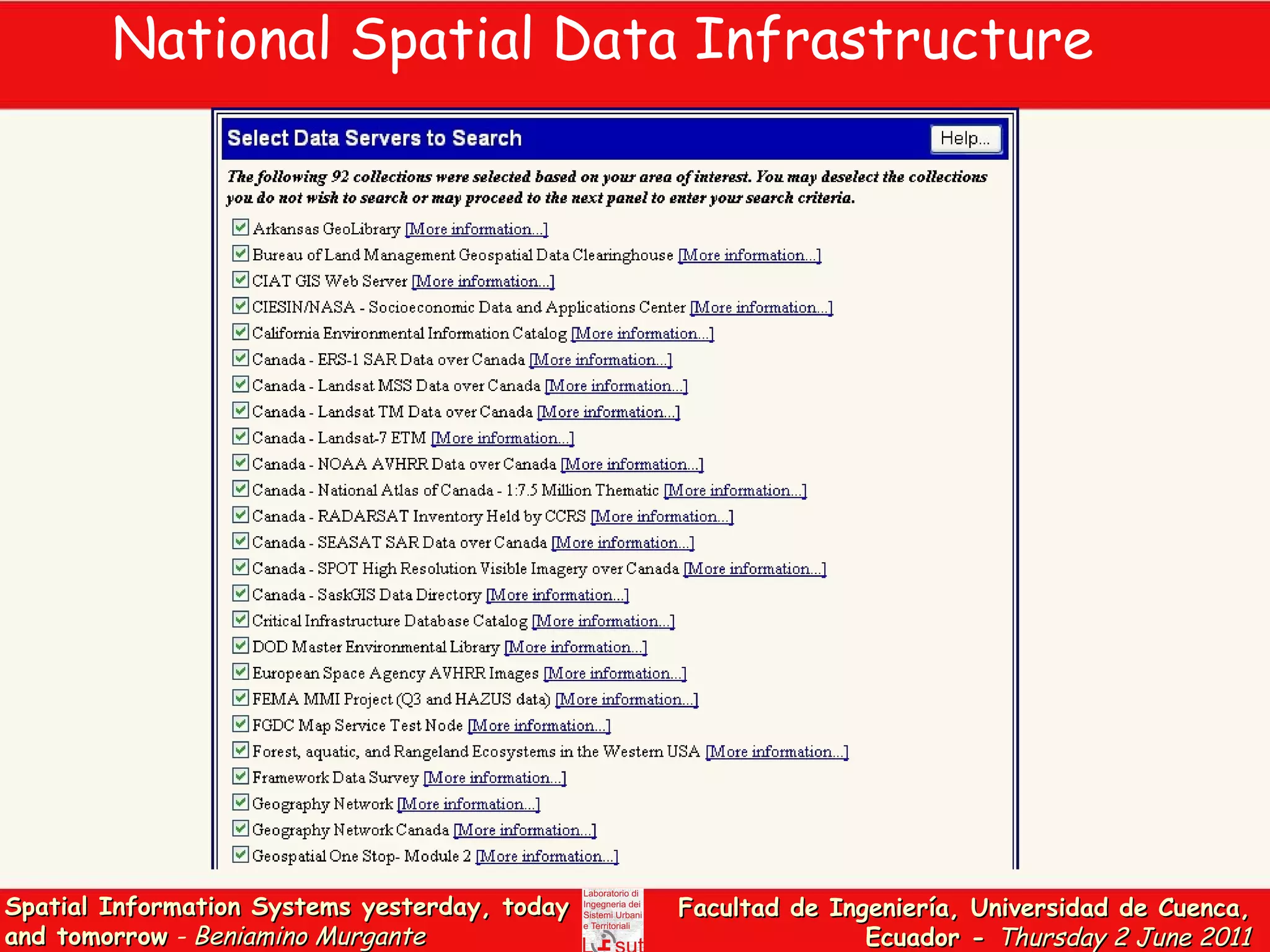 National Spatial Data Infrastructure 